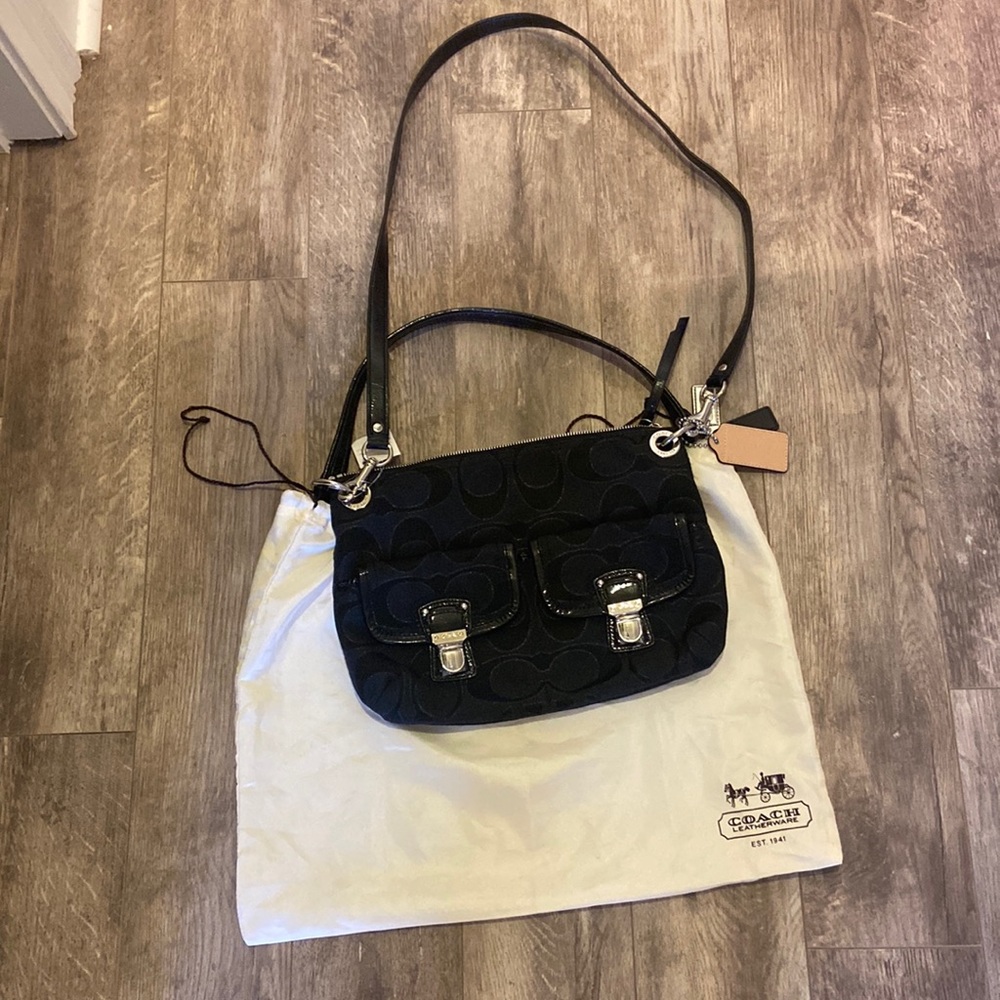 Coach purse NWT black arm bag and cross body